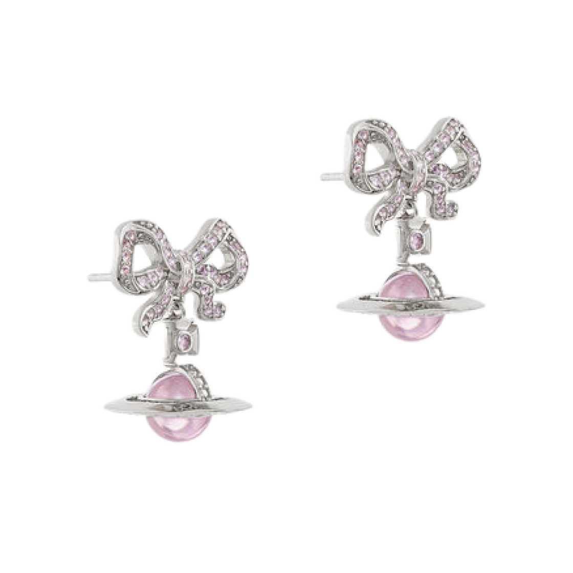 비비안 웨스트우드 옥타비에 이어링 플래티넘 핑크 핑크 CZ(Vivienne Westwood Octavie Earrings Platinum Pink Pink CZ) - 2