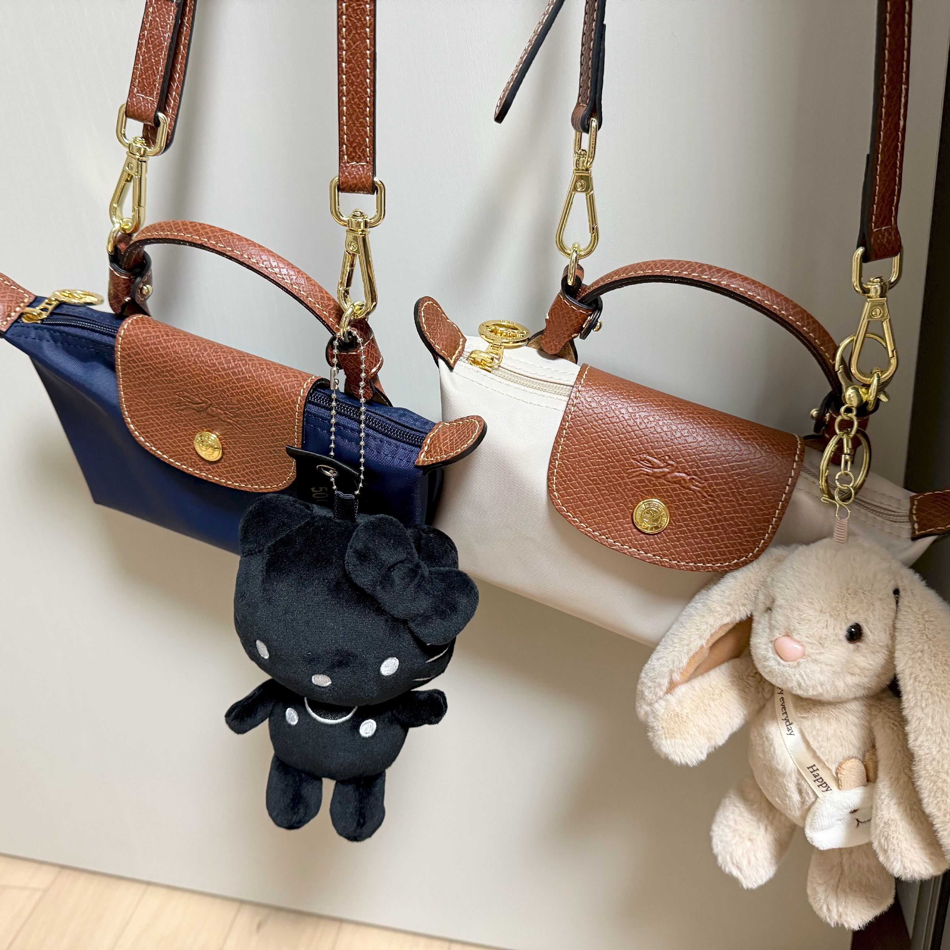 Longchamp Le Pliage Original Handle Pouch Blue Navy, Longchamp Le Pliage Original Handle Pouch Paper 착용 스타일