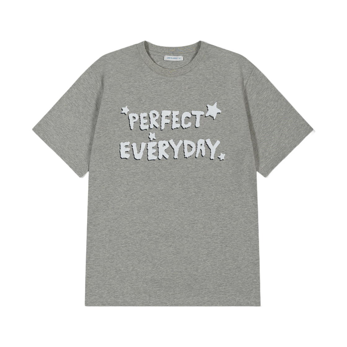 (W) 로우클래식 PE 티셔츠 멜란지 그레이((W) Low Classic Pe T-Shirt Melange Grey)