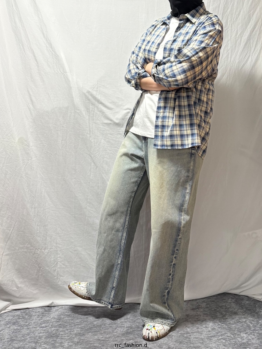 Maison Margiela Cotton Paint Drop Replica Sneakers 착용 스타일 - 2