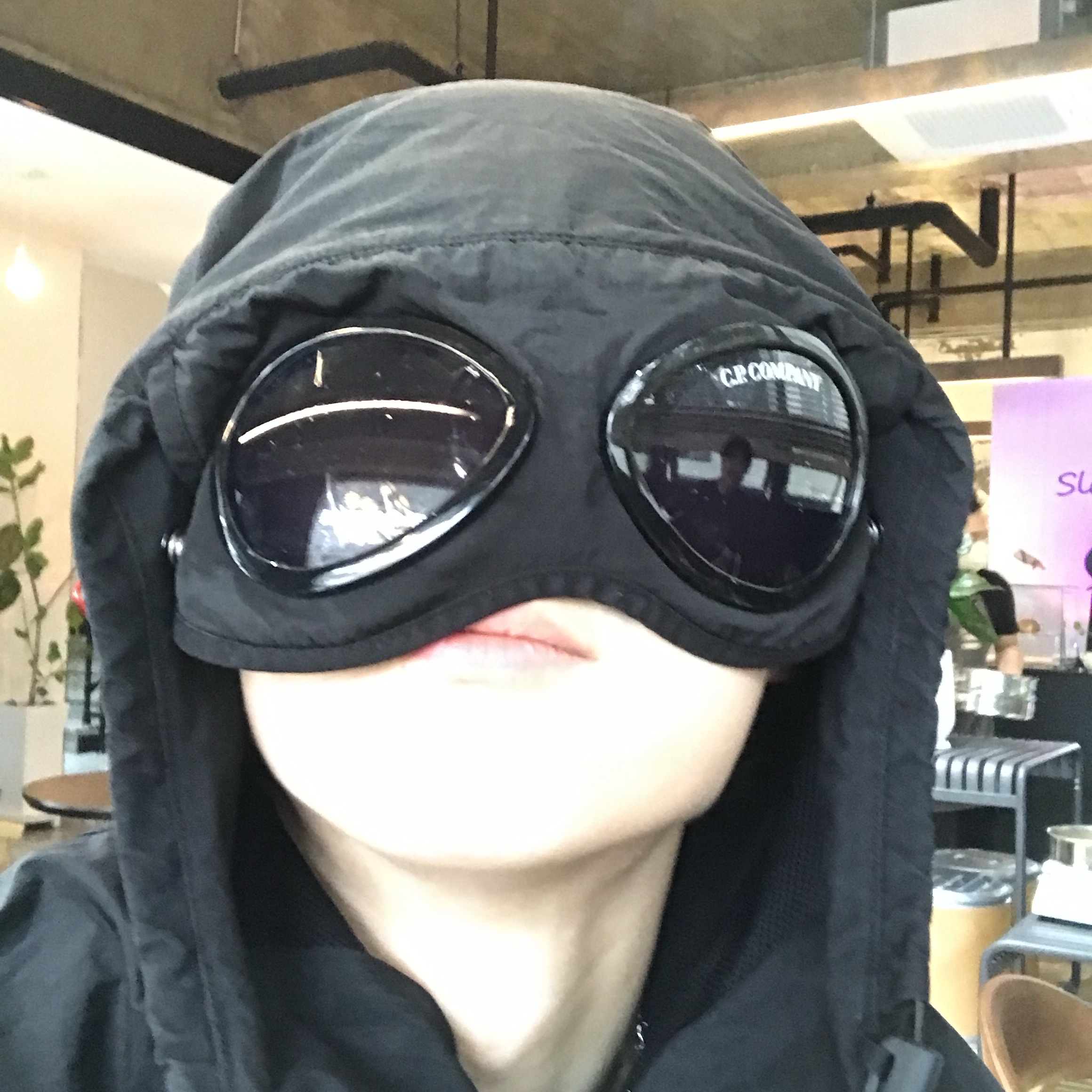 C.P. Company Chrome-R Goggle Jacket Black - 23SS 착용 스타일 - 3
