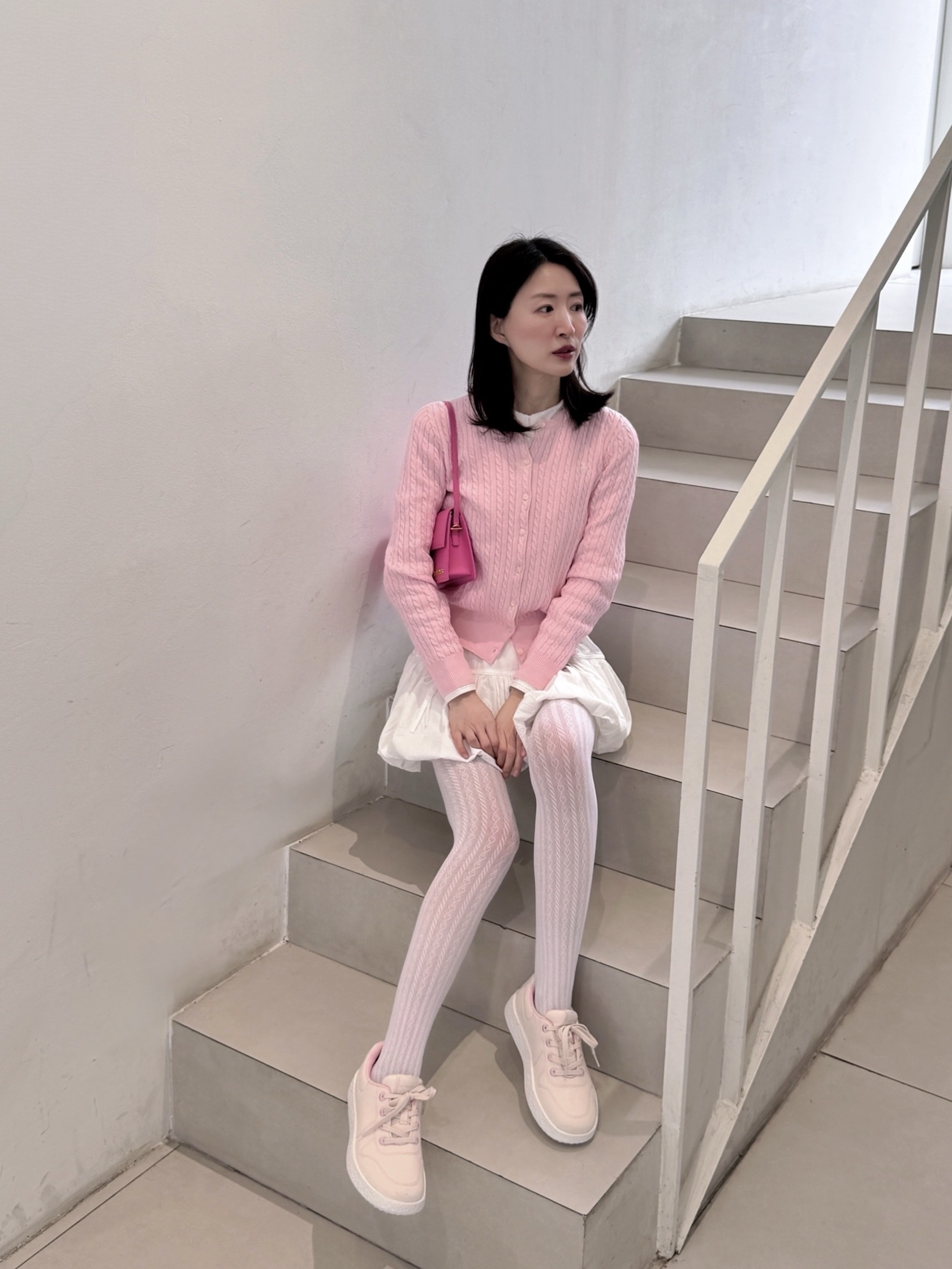 [6% 적립] LeMouton Mate Cream Pink 착용 스타일 - 3