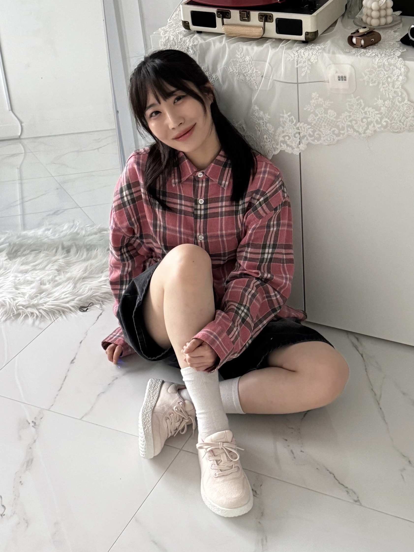 [6% 적립] LeMouton Mate Cream Pink 착용 스타일 - 3
