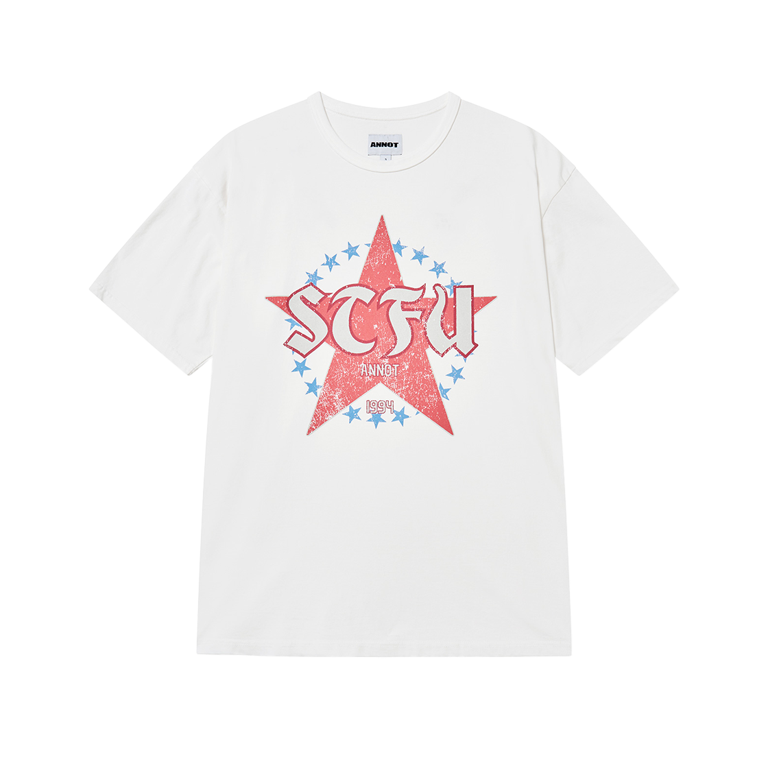 아노트 STFU 워시드 티셔츠 오프 화이트(ANNOT STFU Washed T-Shirt Off White)