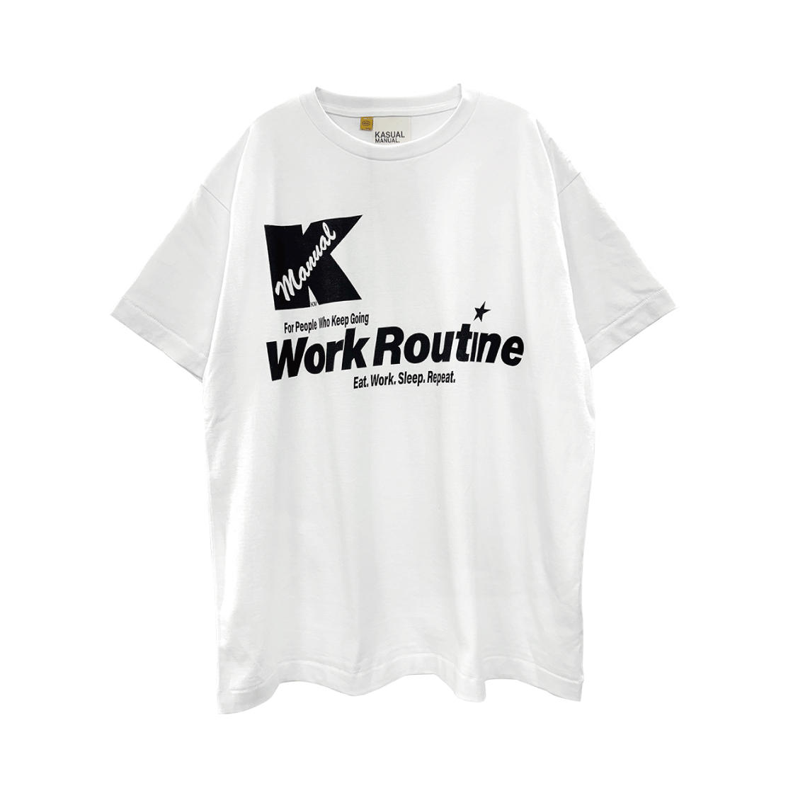 K37W Kasual Manual K Logo T-Shirt White