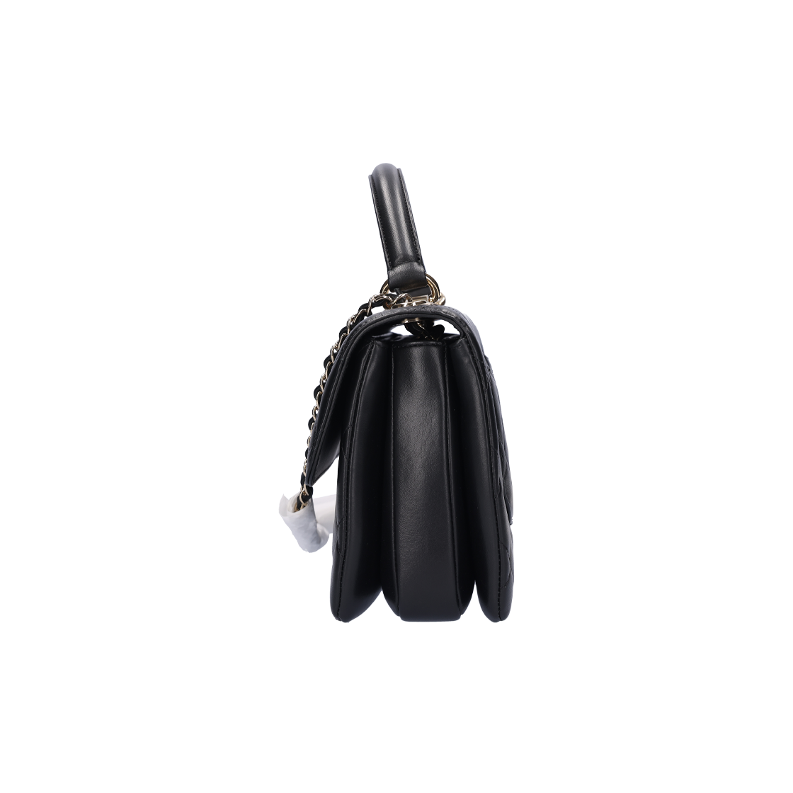 샤넬 A92236 탑핸들 체인 플랩백 램스킨 블랙 금장(Chanel Top Handle Chain Flap Bag Lambskin & Gold Black) - 3