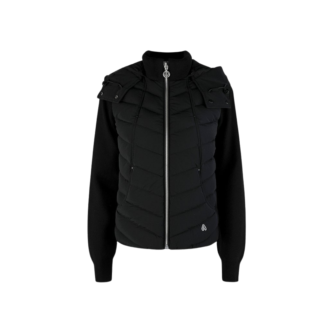 (W) 무스너클 발렌시아 퀼티드 울 자켓 블랙((W) Moose Knuckles Valencia Quilted Wool Jacket Black) - 1