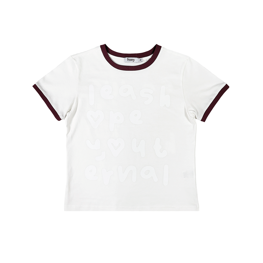 hyarwh Huey Alphabet Ringer Tee White