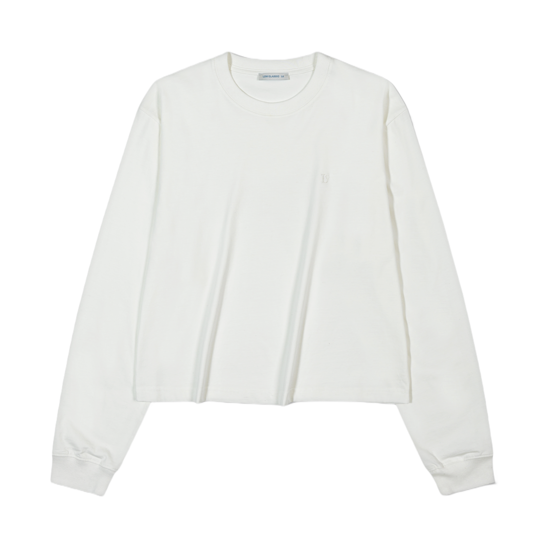 (W) 로우클래식 오가닉 롱슬리브 티셔츠 화이트((W) Low Classic Organic Long Sleeve T-Shirt White)