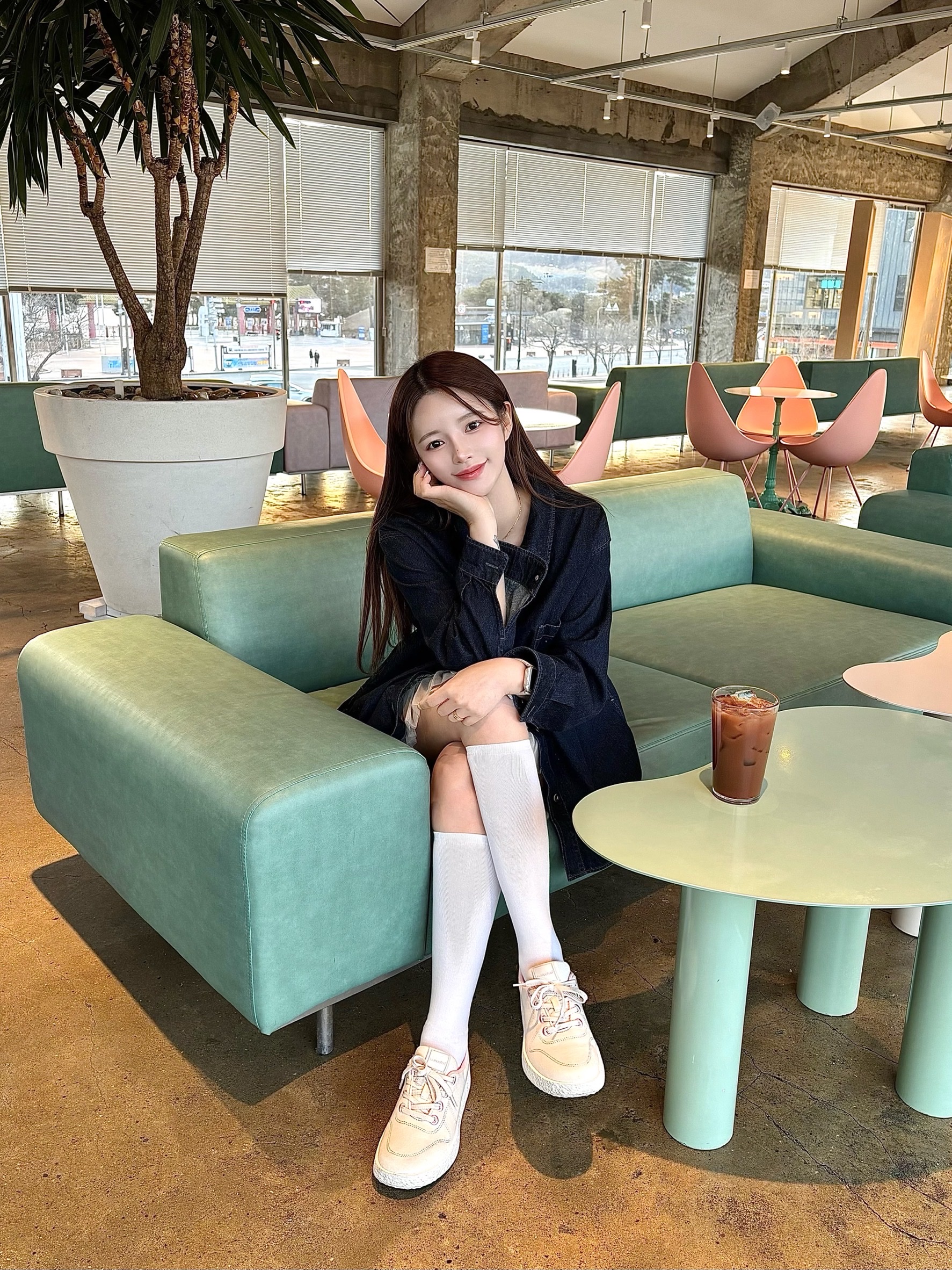 [6% 적립] LeMouton Mate Cream Pink 착용 스타일 - 2