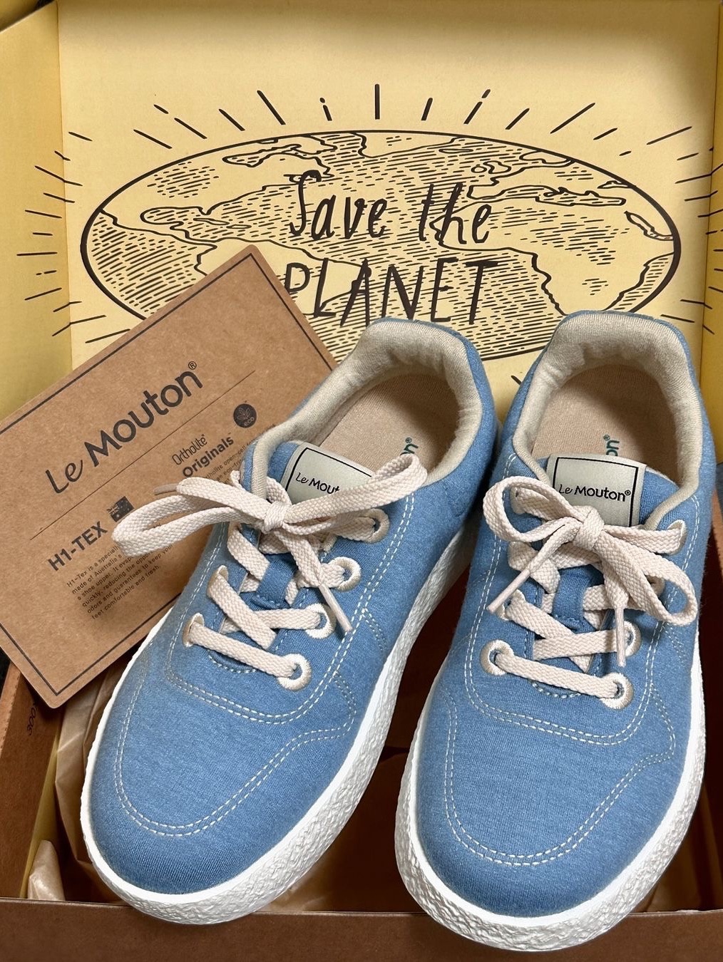 [6% 적립] LeMouton Mate Lightblue 착용 스타일 - 4