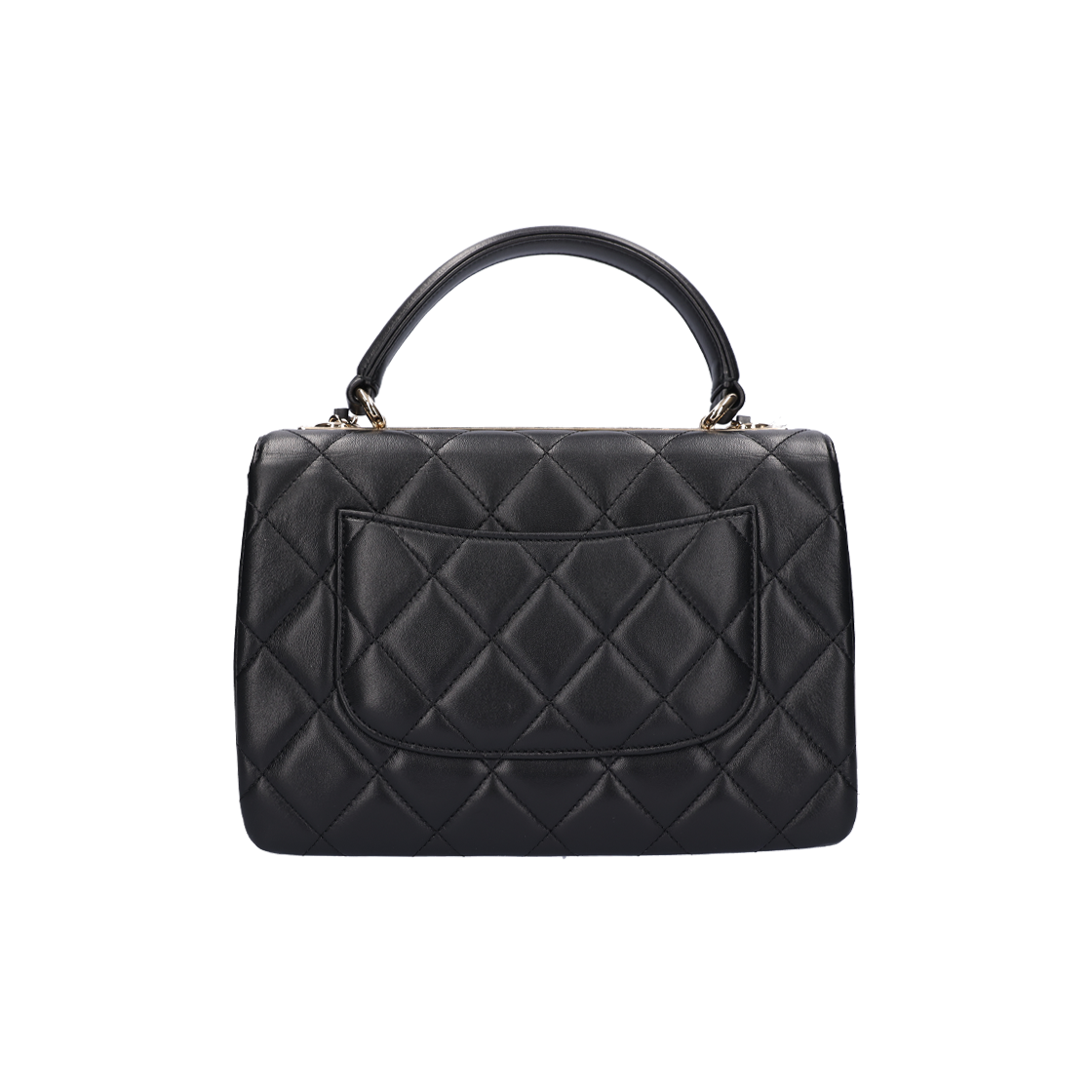 샤넬 A92236 탑핸들 체인 플랩백 램스킨 블랙 금장(Chanel Top Handle Chain Flap Bag Lambskin & Gold Black) - 2