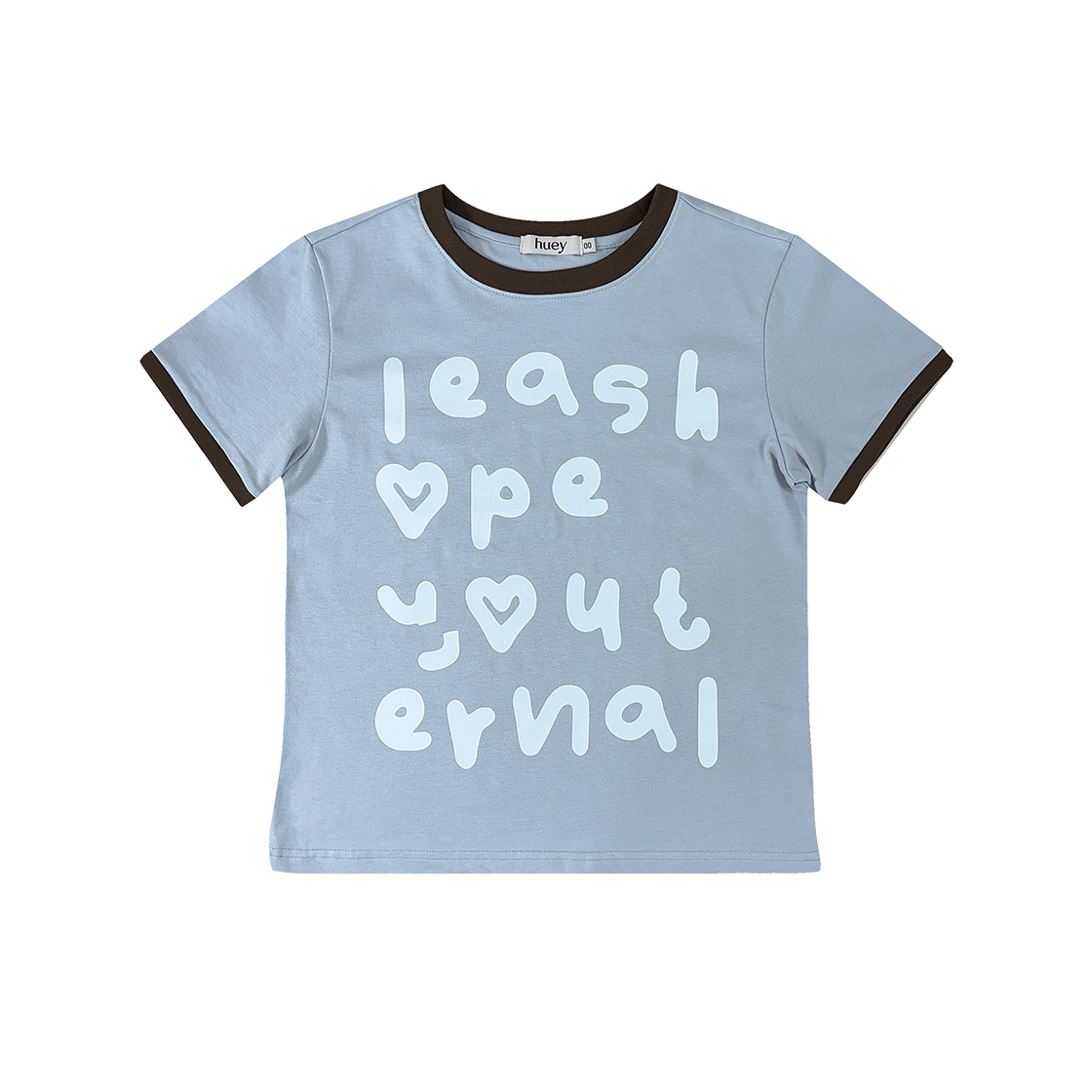 휴이 알파벳 링거 티 스카이블루(Huey Alphabet Ringer Tee Sky Blue)