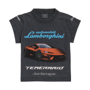 (W) Balenciaga x Automobili Lamborghini Shrunk T-Shirt Black Faded