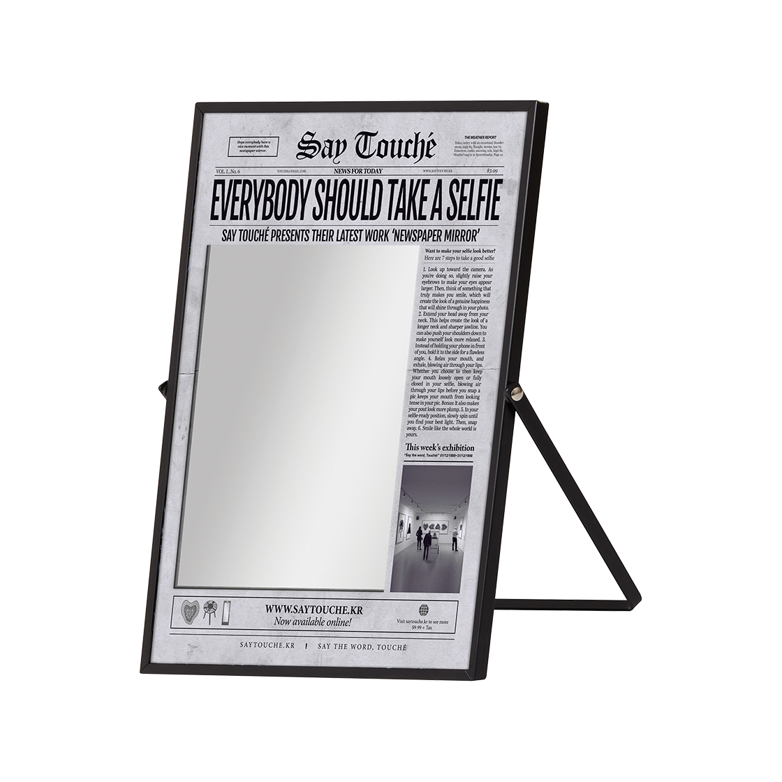 세이투셰 뉴스페이퍼 테이블 미러 스몰(Say Touche Newspaper Table Mirror Small)