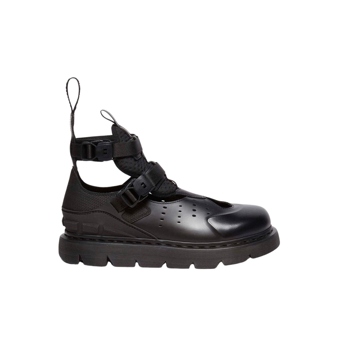 40839001 (W) Dr. Martens Vent XX01 Leather Gladiator Sandal Black