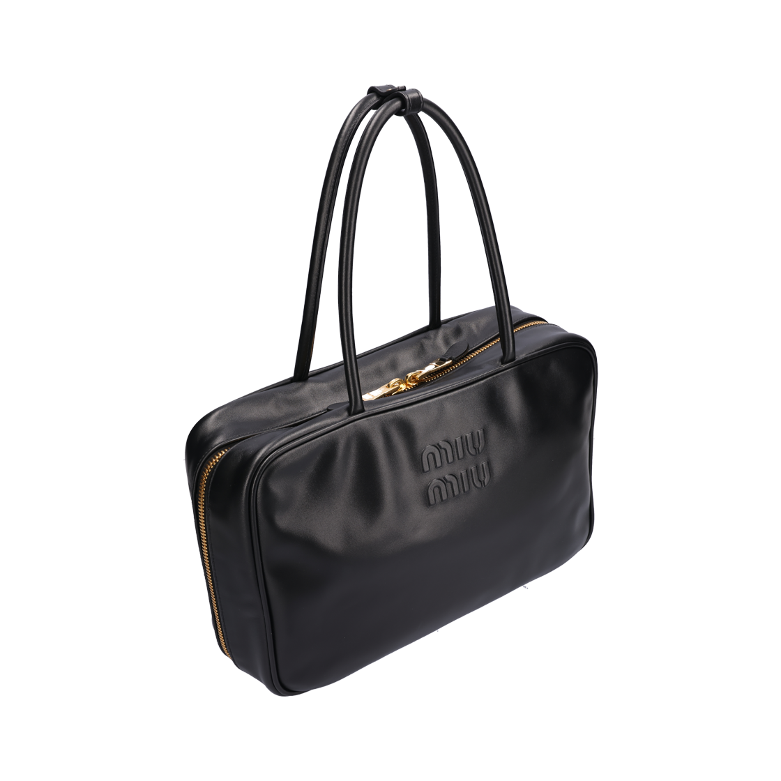 ITQBKVTA7WQ4 Miu Miu Leather Beau Bag Black - #6