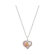 Vivienne Westwood Petra Pendant Necklace Platinum Gold Coral