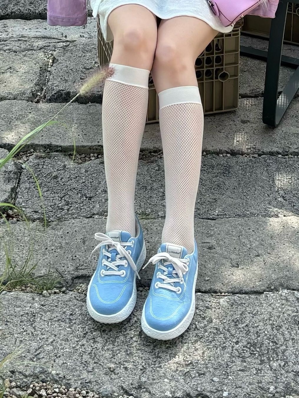 [6% 적립] LeMouton Mate Lightblue 착용 스타일 - 4