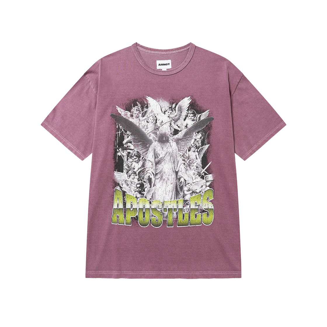 아노트 12 Apostles 워시드 티셔츠 피그먼트 퍼플(ANNOT 12 Apostles Washed T-Shirt Pigment Purple)