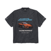 Balenciaga x Automobili Lamborghini Oversized T-Shirt Black Faded