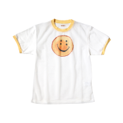 Kapital Sheer Jersey x 20 Jersey Ringer T-Shirt Rainbowy Stump Pt White
