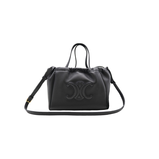 ITOBB3F6UKG8 Celine Cuir Triomphe Drawstring Cabas Small