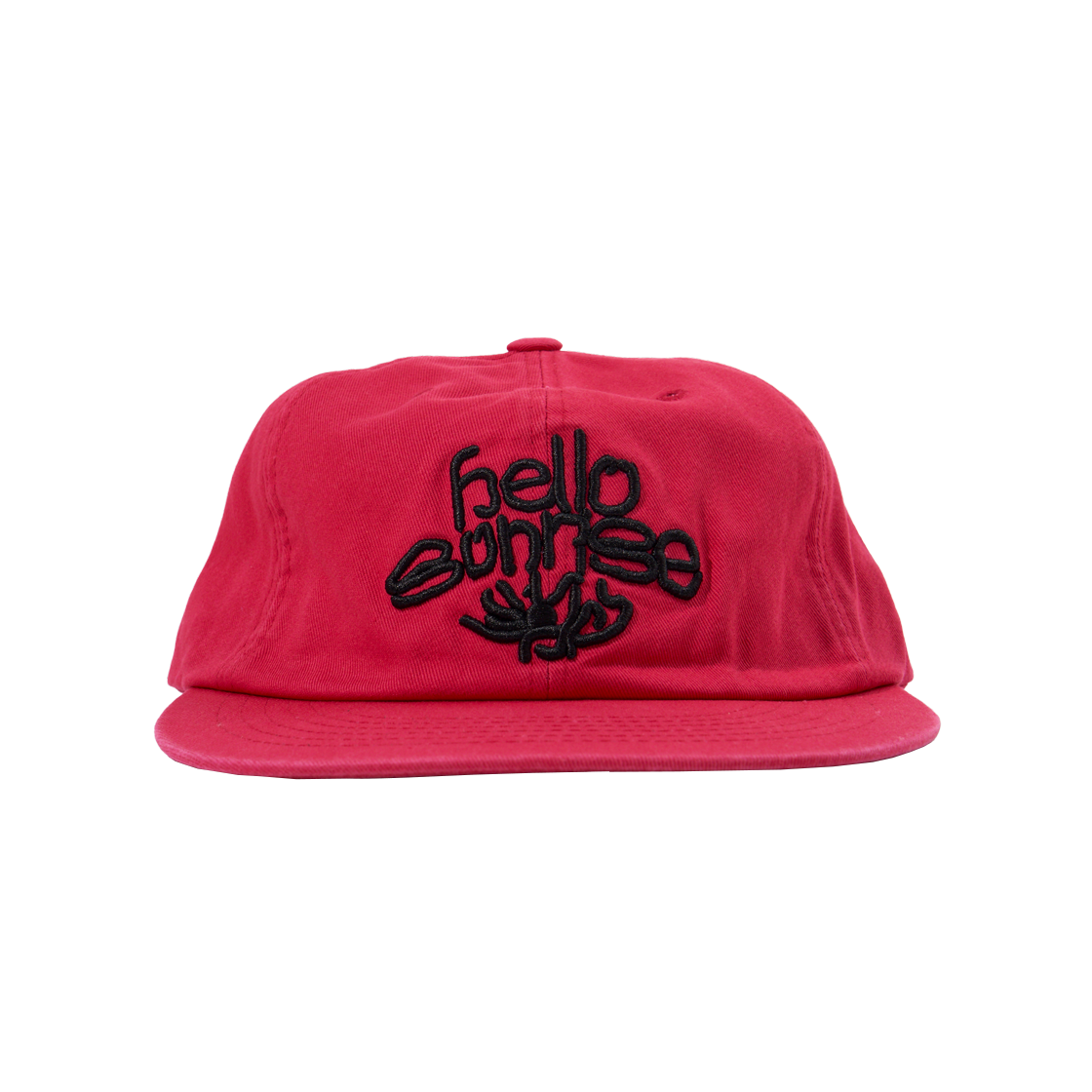 【HELLO SUNRISE】 HS x ETCblank Sunrise Dancing 6panel Cap 헬로선라이즈 ETC 블랭크 선라이즈 댄싱 6패널 캡_체리 레드