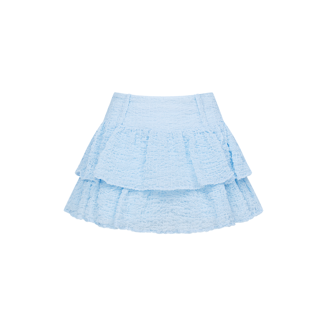 2025SK2094SBS Letter From Moon Summer Wrinkle Cancan Mini Skirt Skyblue - 대표 이미지 #1