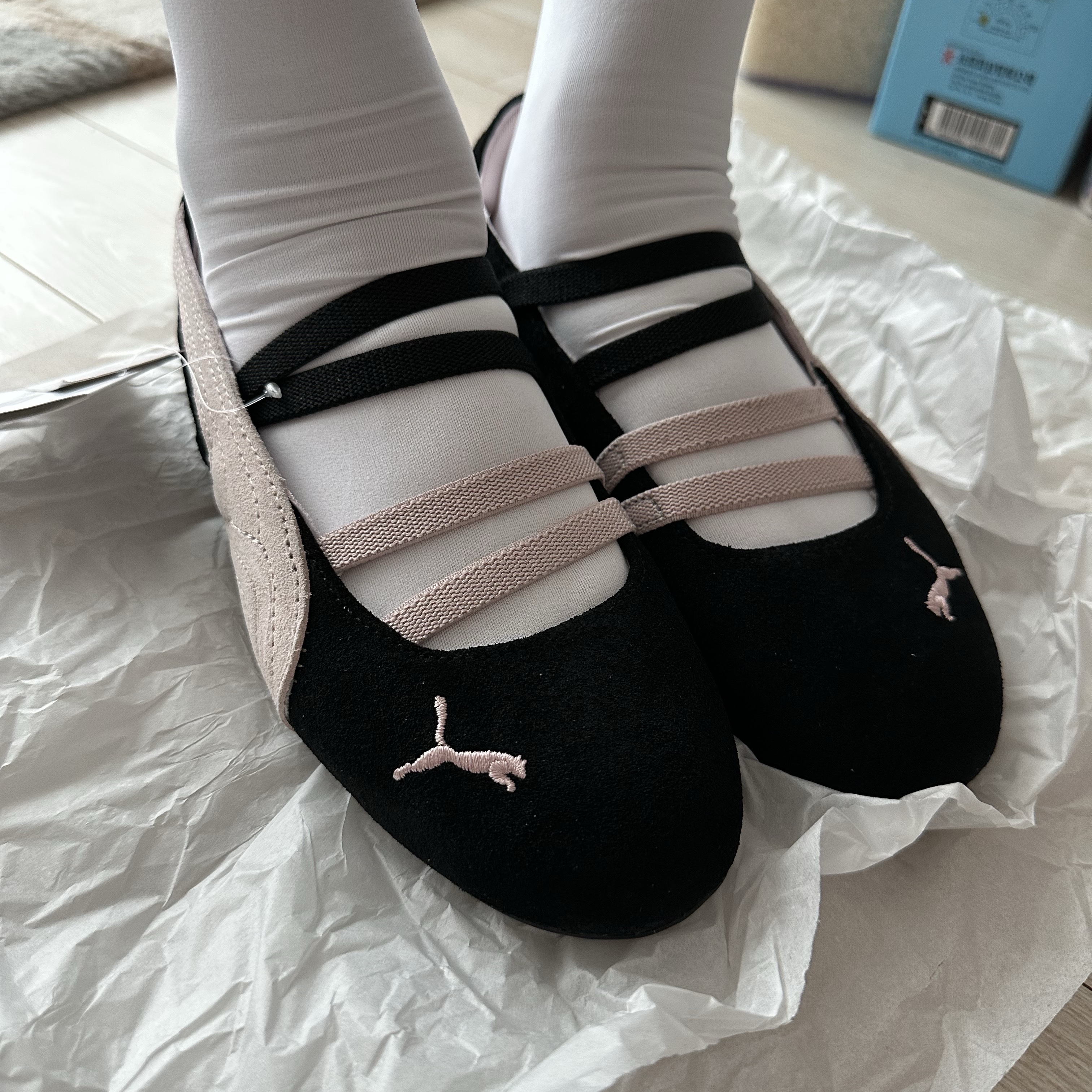 (W) Puma Speedcat Ballet Suede Puma  Black Mauve Mist 착용 스타일 - 1