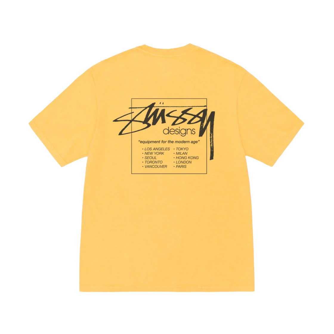 1905079 Stussy Modern Age Pigment Dyed T-Shirt Yellow
