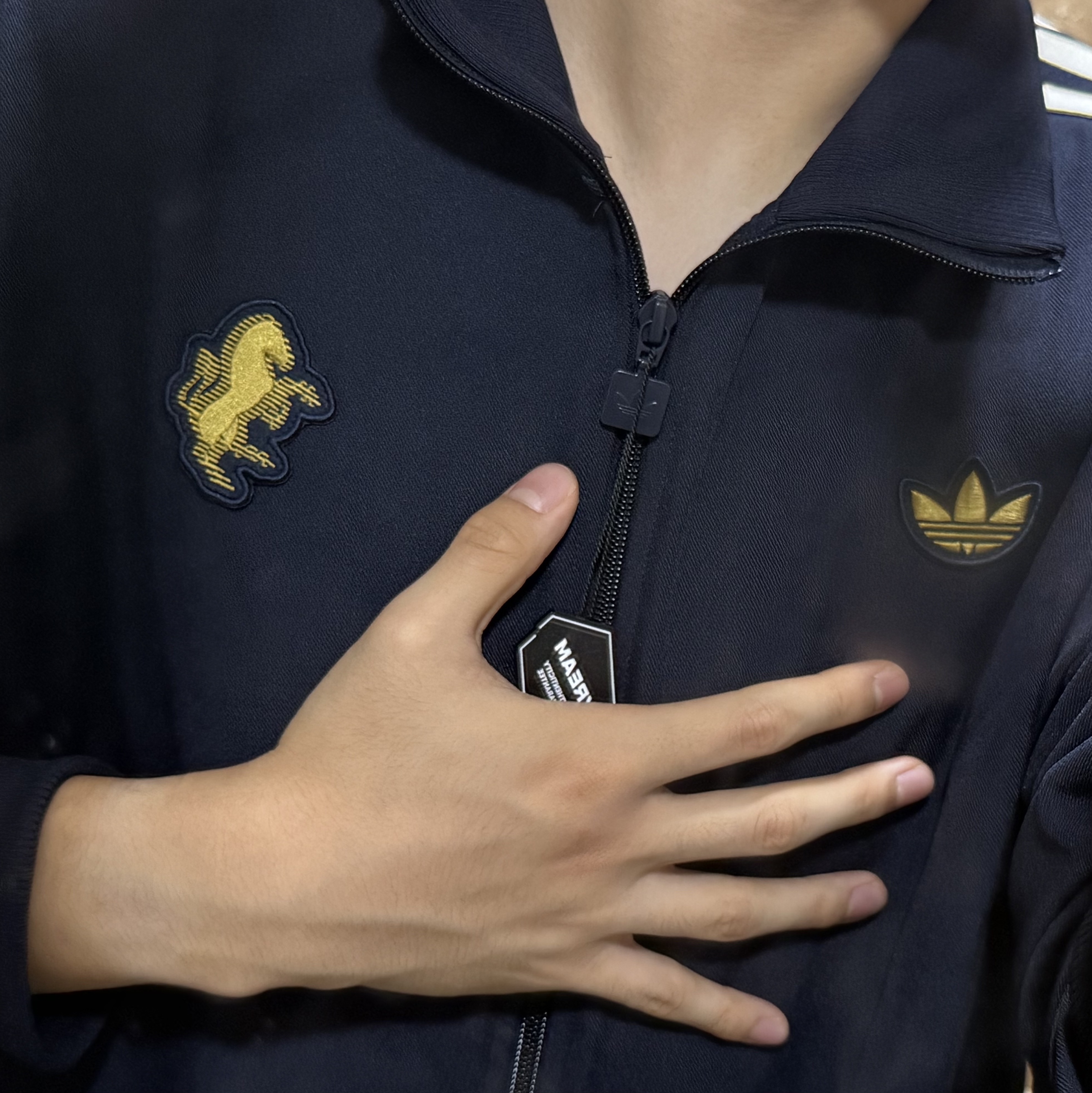 Adidas Juventus Terrace Icon Track Top Legend Ink - KR Sizing 착용 스타일