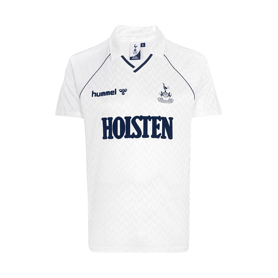 토트넘 홋스퍼 스퍼스 레트로 1989 험멜 홈 저지 셔츠 화이트 (논 마킹 버전)(Tottenham Hotspur Spurs Retro 1989 Hummel Home Jersey Shirt White (Non Marking Ver.))