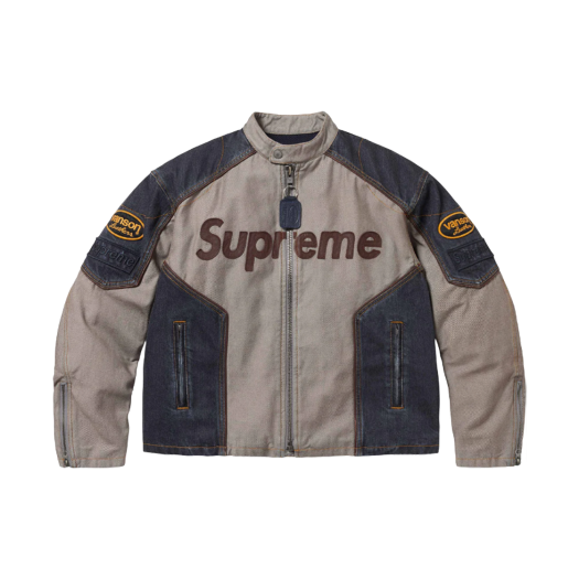 Supreme x Vanson Leathers Cordura Cotton Jacket Denim - 25SS