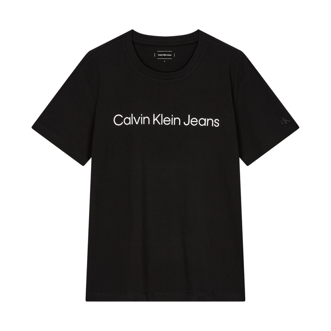 캘빈 클라인 레귤러 핏 인스티튜셔널 로고 티셔츠 블랙(Calvin Klein Regular Fit Institutional Logo T-Shirt Black)
