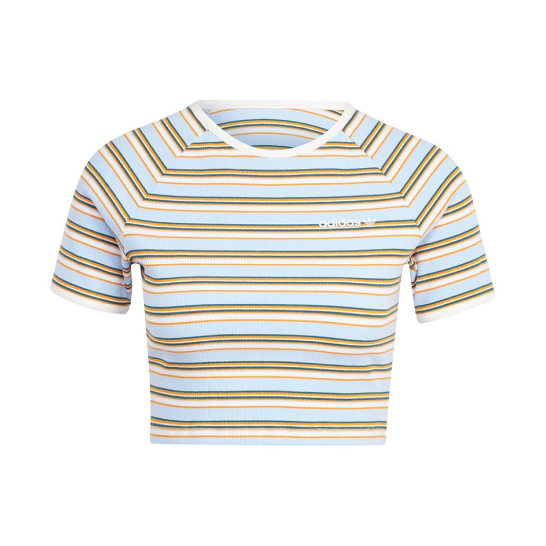 JC6167 (W) Adidas 80s Rib Stripe Baby T-Shirt Multicolor Clear Sky - KR Sizing