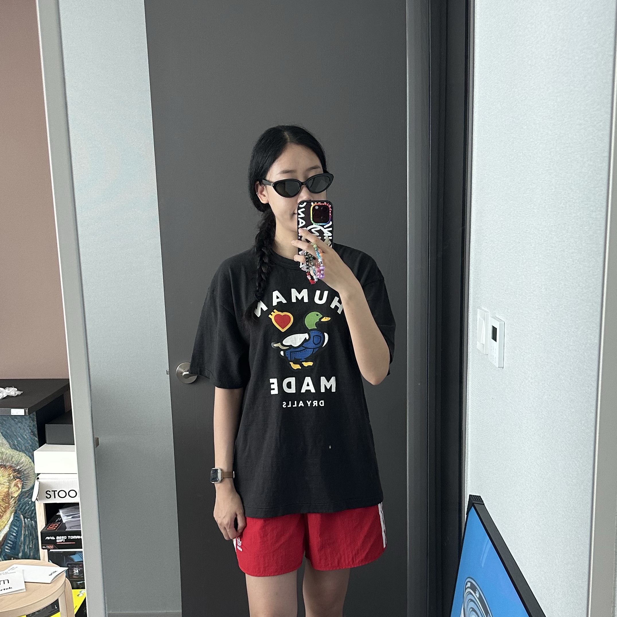 Human Made Graphic T-Shirt #05 Black 착용 스타일