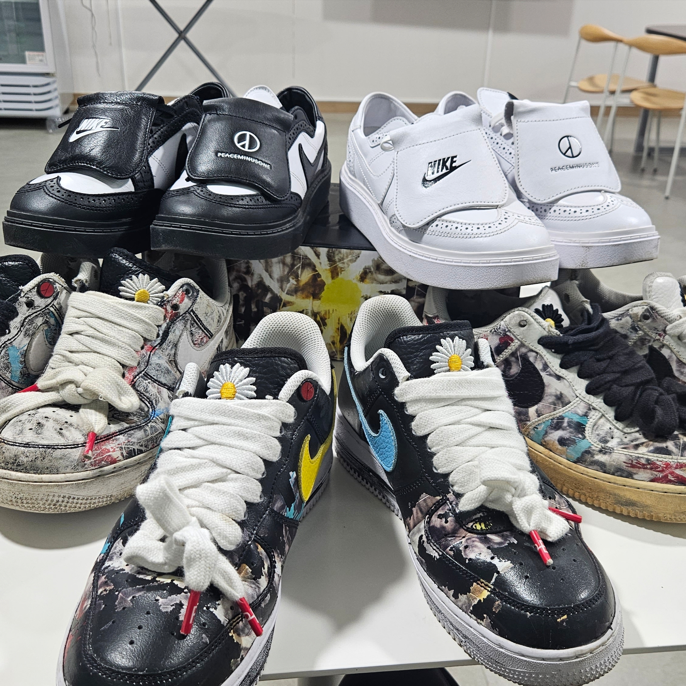 Nike x Peaceminusone Air Force 1 Low Para-Noise 3.0 Black and Multicolor, Nike x Peaceminusone Air Force 1 Low Para-Noise 착용 스타일