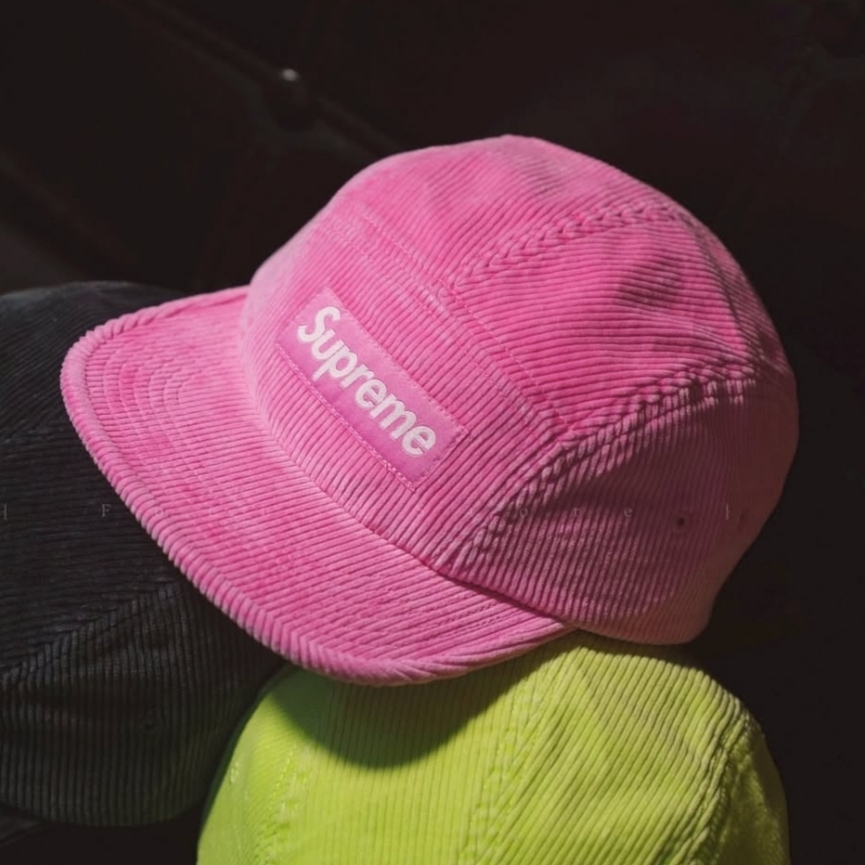 Supreme Corduroy Camp Cap Pink - 25SS 착용 스타일 - 2