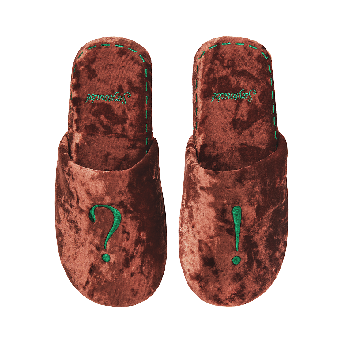 _SAYTOUCHE73 Say Touche Velvet Room Shoes Burgundy