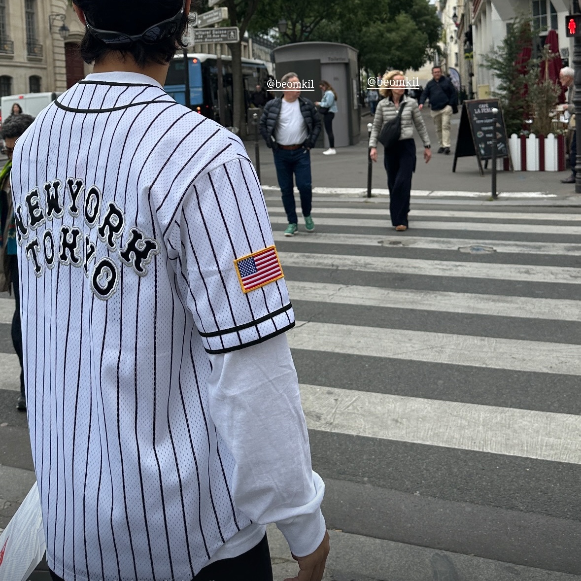 Supreme x Homerun Baseball Jersey Stripe - 25SS 착용 스타일