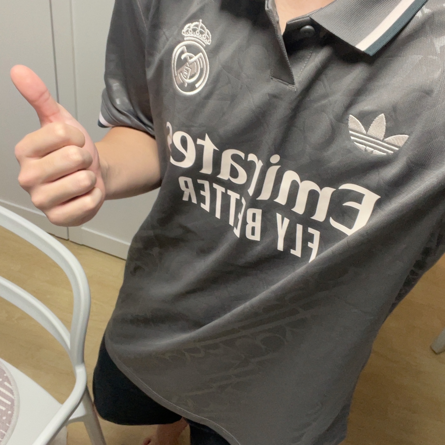 Adidas Real Madrid 2024/25 3rd Jersey Charcoal - KR Sizing (Non Marking Ver.) 착용 스타일
