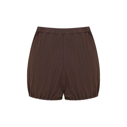 2025SP2102BRF Letter From Moon Penny Punching Balloon Shorts Brown