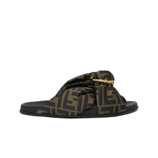 (W) Fendi Feel Slippers Brown