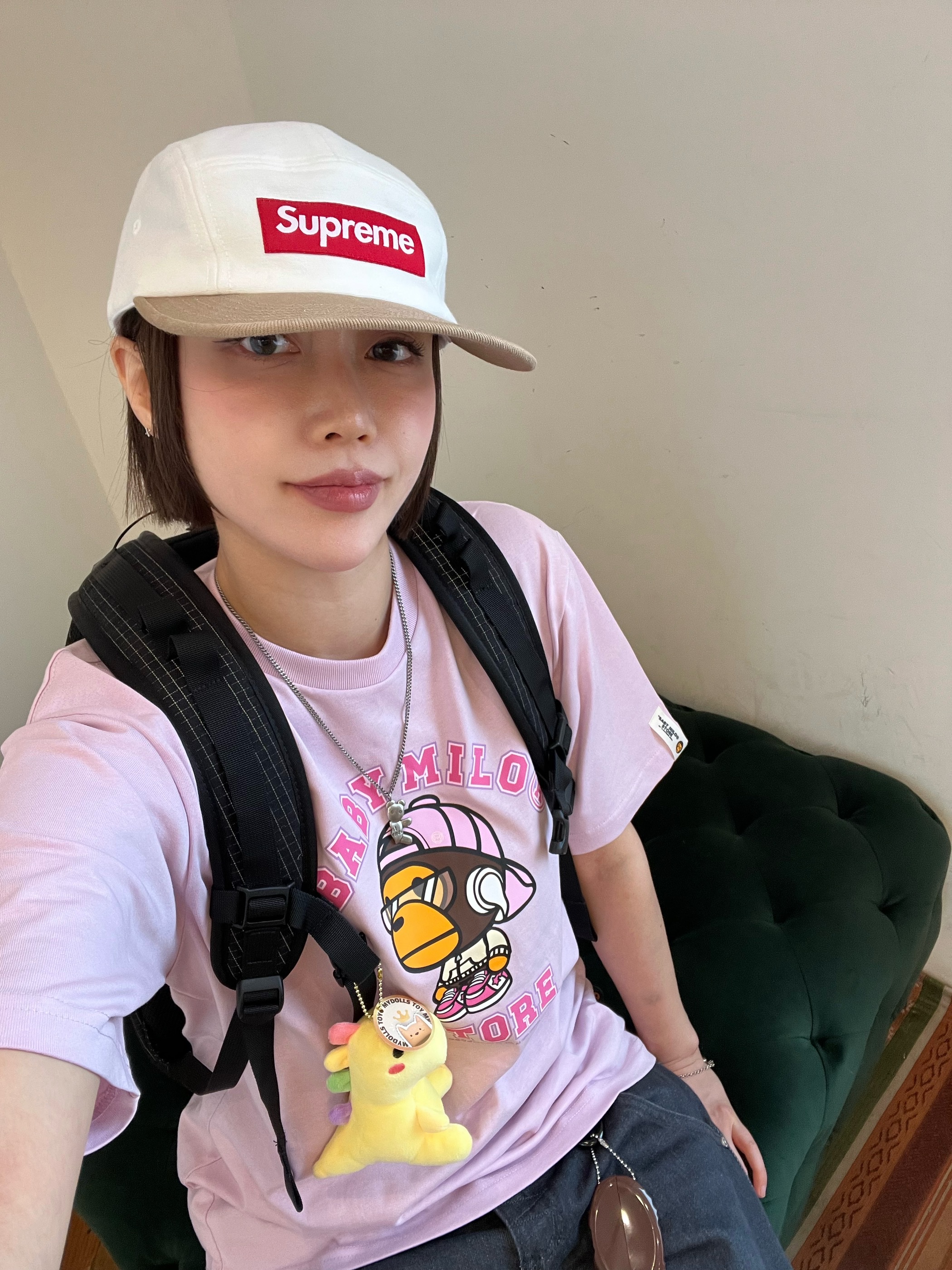 Supreme 2-Tone Camp Cap White - 23FW, Asics x Cecilie Bahnsen Gel-Terrain MT Pure Silver 착용 스타일 - 3
