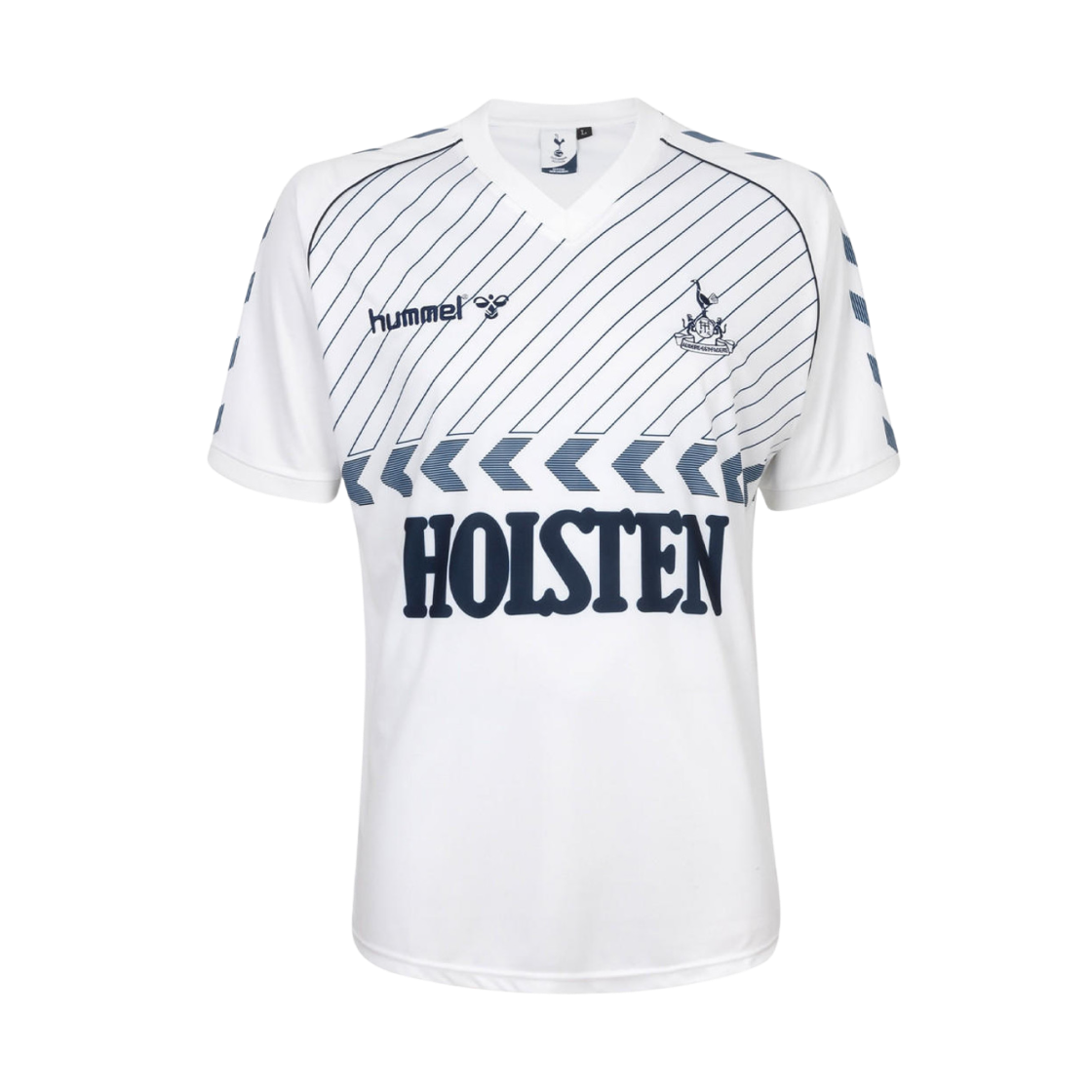 토트넘 홋스퍼 스퍼스 레트로 1986 험멜 홈 셔츠 화이트 (논 마킹 버전)(Tottenham Hotspur Spurs Retro 1986 Hummel Home Shirt White (Non Marking Ver.))