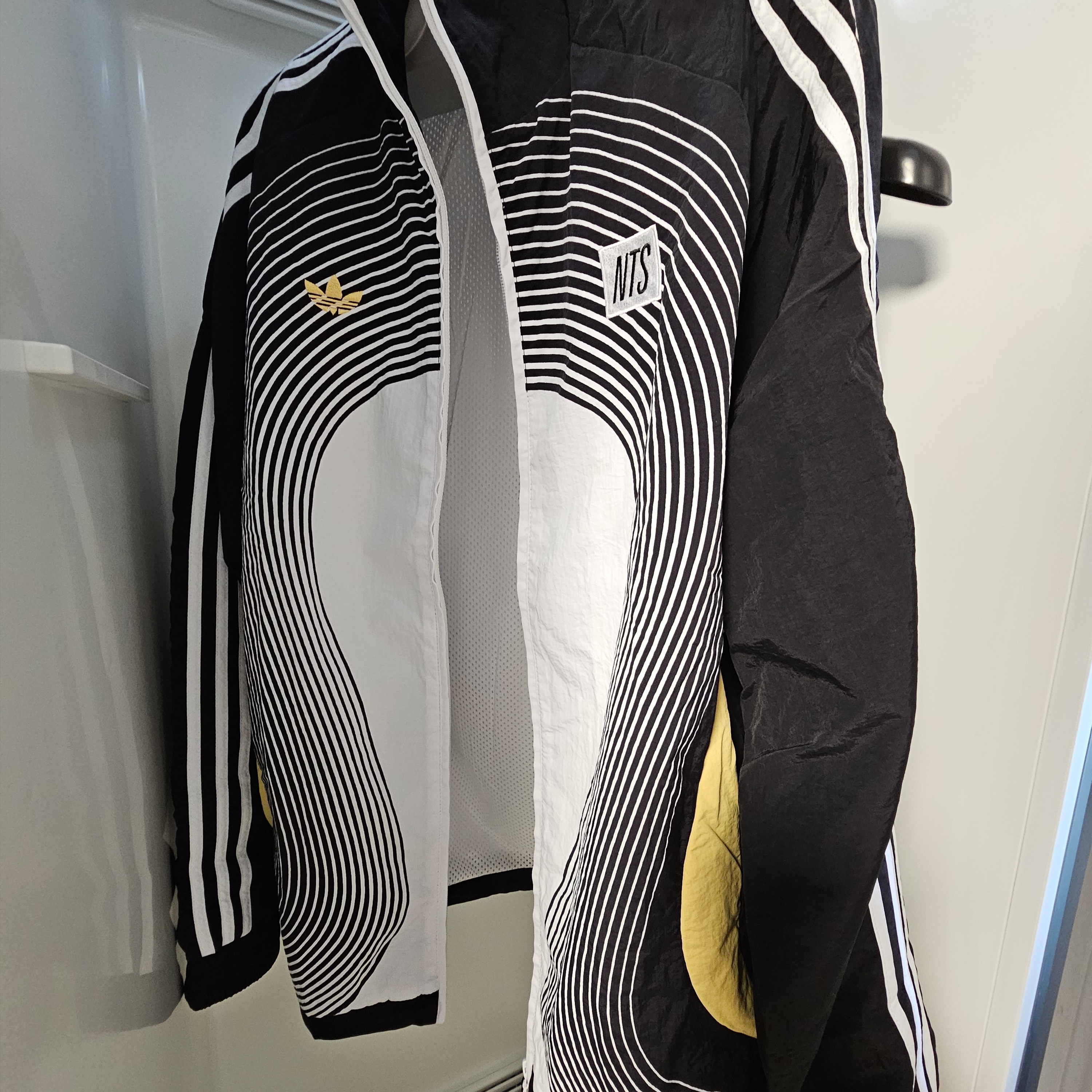 Adidas x NTS Radio Allover Print SST Track Top Black - KR Sizing 착용 스타일