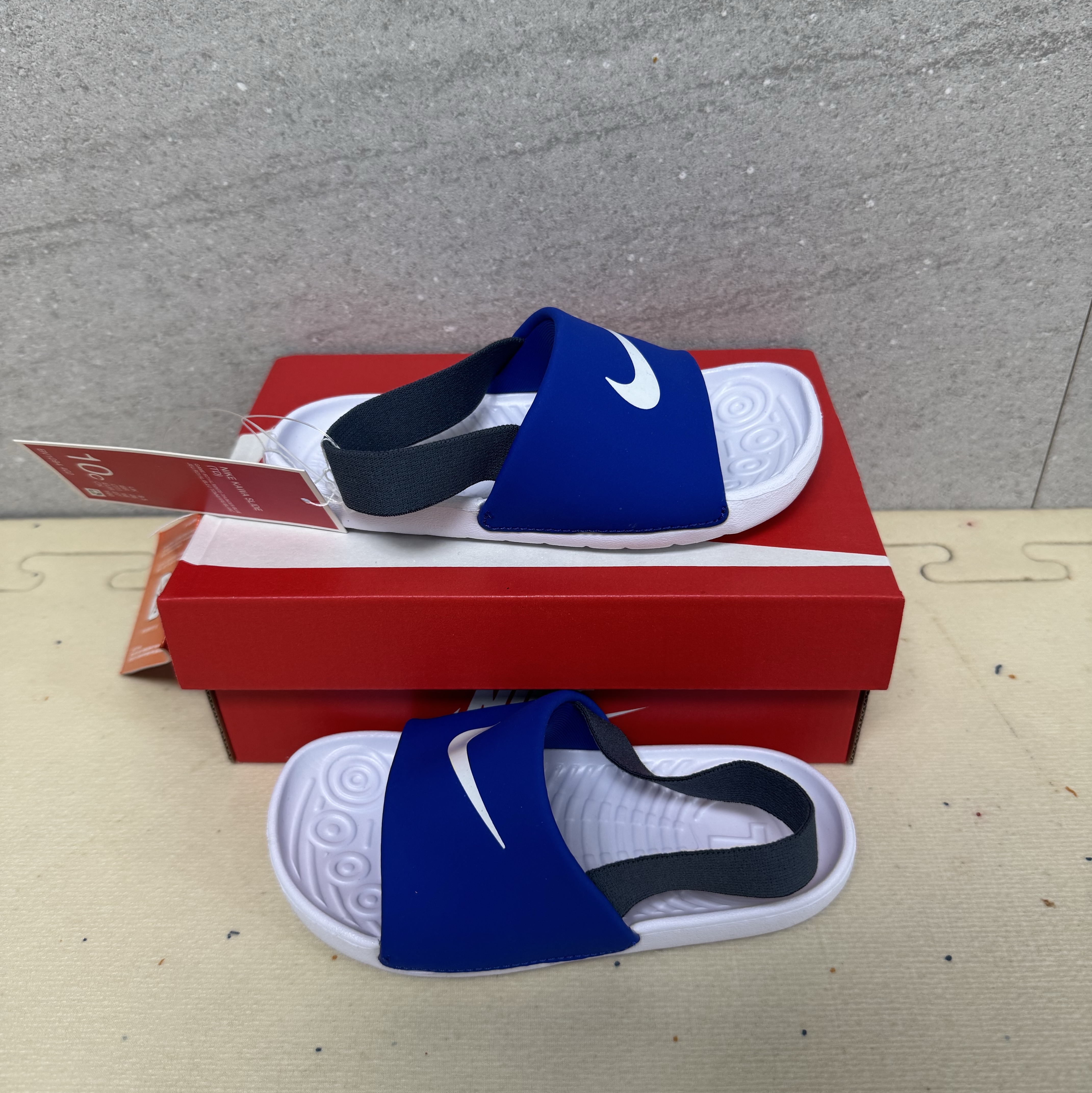 (TD) Nike Kawa Slide SE Light Photo Blue Coconut Milk 착용 스타일 - 1
