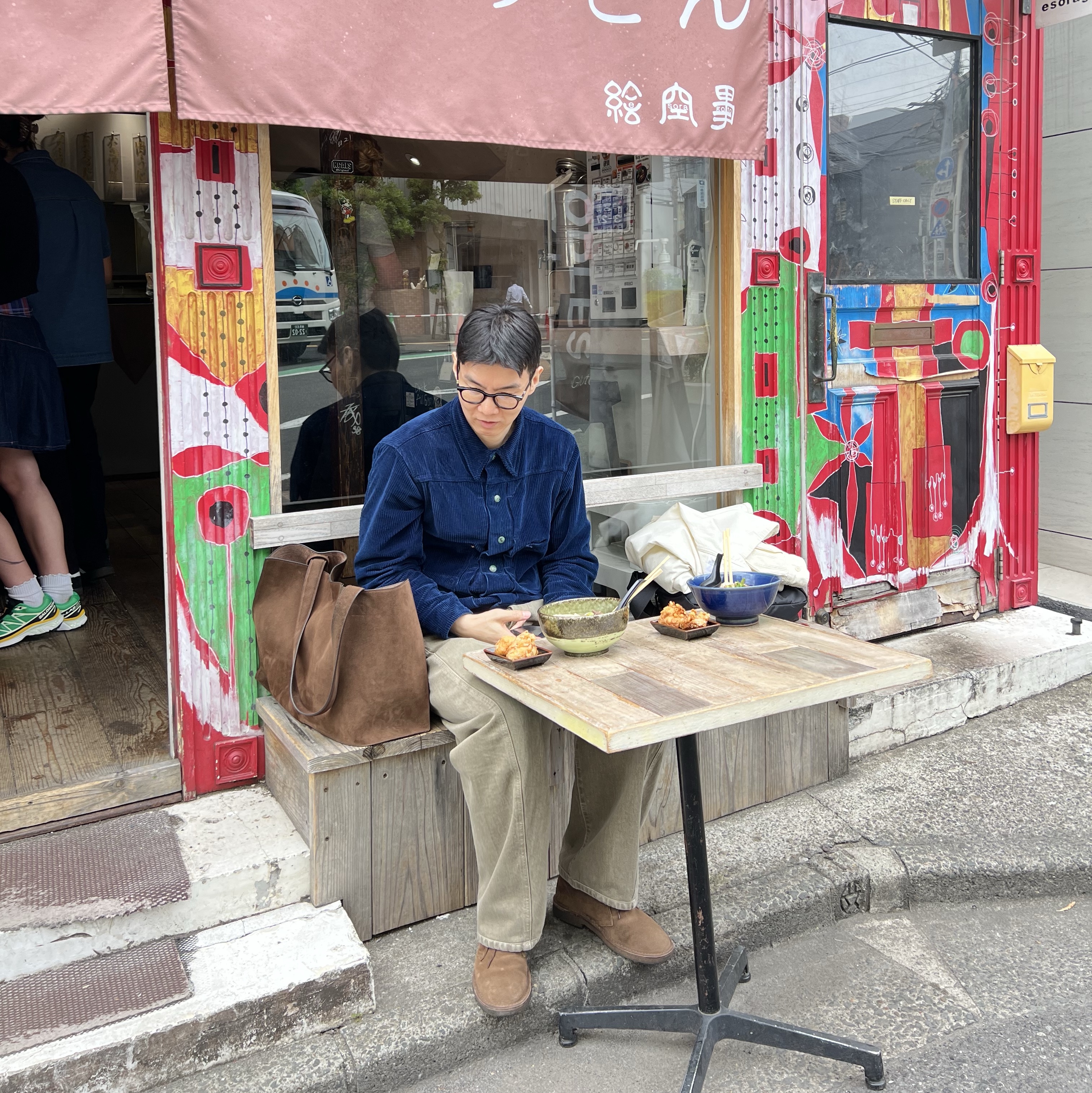 Lemaire Twisted Belted Pants Heavy Snowy Denim Snow Olive 착용 스타일