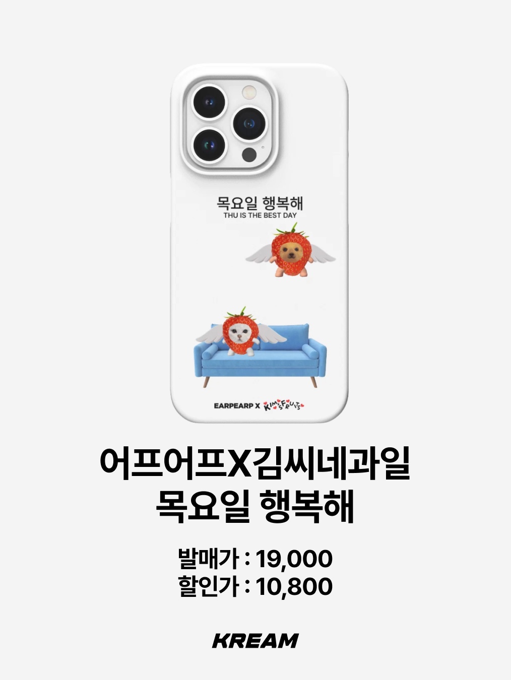 [EARPEARP X KIMS FRUITS] Don’t hold me back today Hard Case, [EARPEARP X KIMS FRUITS] Floating into Friday Hard Case 착용 스타일 - 4
